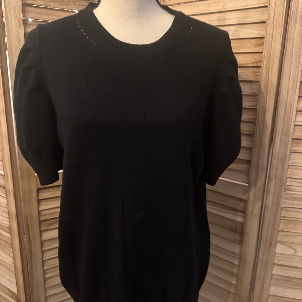 Banana Republic Black Puff Sleeve Blouse
